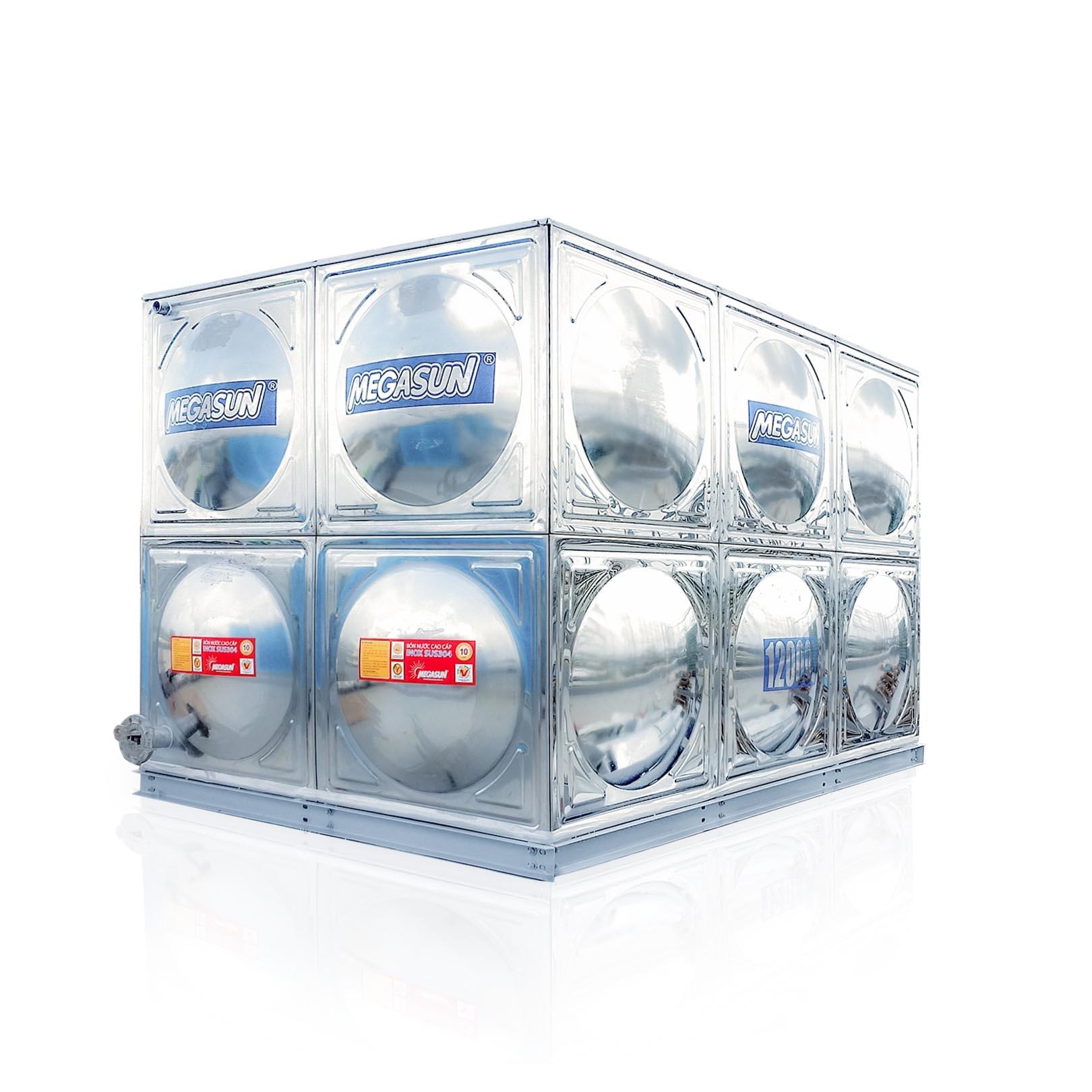 Bể nước inox lắp ghép Megasun 132m3